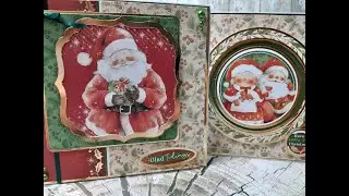 Crafting with Hunkydory Magazine issue 78 free kit, Santa's on his Way   A Holly Jolly Christmas