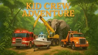 Kids Rescue Elephant with Fire Truck, Crane, Boat & Tow Truck 🚒🐘|Fun Educational Adventure for Kids