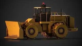 836H Landfill Compactor- CAT Low-poly 3D model