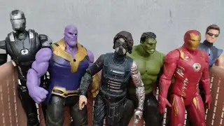 Avengers action figure, Ironman, Hulk, Thanos, Spiderman, war machine #actionfigurecollecting