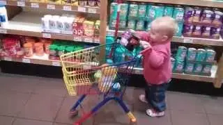 Toddler Shopping at Centre Parcs