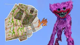 Giant Iron Golem PE Vs. Kissy Missy Poppy Playtime in Minecraft