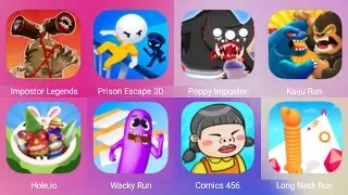 Impostor Legends, Prison Escape 3D, Poppy Imposter, Kaiji Run, Hole io, Wacky Run, Comics 456