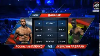 Ростислав Плечко vs Ибрахим Лабаран [Бой за пояс WBA ASIA в супертяжелом весе]