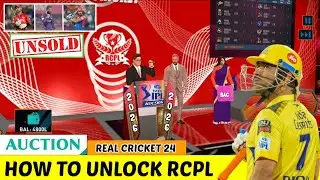 IPL 2026 Auction With CSK In real cricket 24 (Real Team)