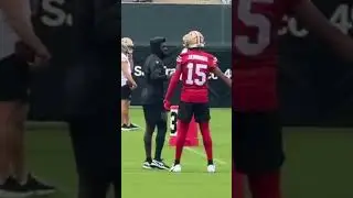 Brandon Aiyuk out on the Practice field with Jauan Jennings #49ers #NFL