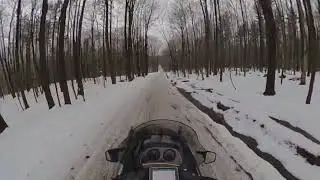 Snowmobiling tug hill NY - almost ended up in the creek