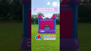 Pink Tiny Indoor Bounce House Rental Texas USA | Small Jumping Inflatable Perfect for Indoor Spaces