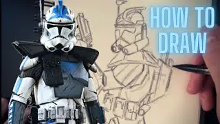 How to Draw ARC TROOPER FIVES: Art Tutorial