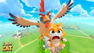 KICKING OUT The Angry Chicken But End-up FLYING!!!😭 - I Am Cat VR