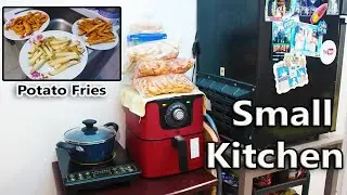 My Small Kitchen Tour (Temporary) + Potato Fries Addiction | Micro-Living Philippines