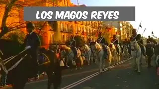 Feast of Epiphany walk parade in seville spain-three king's day