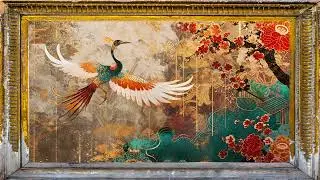 10 HOURS 4K TV Wallpaper Art: Mesmerizing Phoenix Painting - Transform Your Room with Frame Wall Art