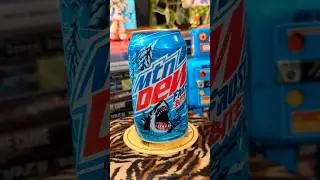 Shark flavored Dew?!? 😮 #mountaindew #frostbite #sillygirl #toys #review