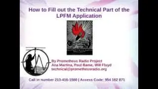 Webinar: Completing the technical section of the LPFM application