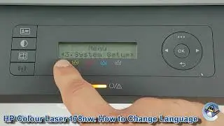 HP Color Laser MFP 178nw: как изменить выбранный язык