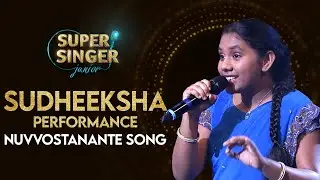 Top 5 Contestant Sudeeksha's Nuvvostanante Song Performance | Super Singer Junior | StarMaa