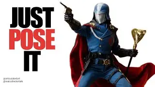 Posing Cobra Commander ThreeZero Sixth Scale Figure