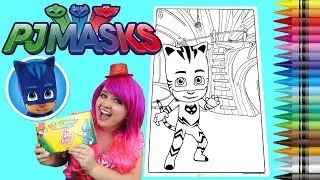 Coloring Catboy PJ Masks Disney GIANT Coloring Book Page Crayola Crayons | KiMMi THE CLOWN