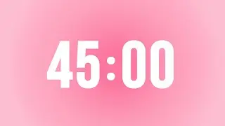 45 Minute Pastel Pink Study Timer | Cute Timer