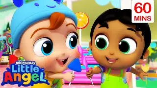 Baby John and Friends Try Rainbow Lollipops! | Fun with Baby John! | Little Angel Nursery Rhymes