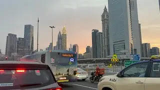 Dubai al khail road night view 