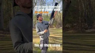Seneca .50 cal air rifle VS large cinder block