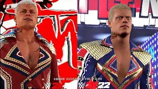 WWE2K23 VS WWE2K22 MODS CODY RHODES 🔥 GRAPHICS COMPARISON VIDEO #wwe2k23