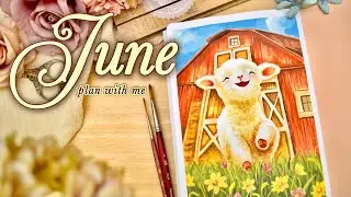 June 2025 Bullet Journal Setup &bull; PLAN WITH ME 🌻 Summer Barn Theme with Gouache