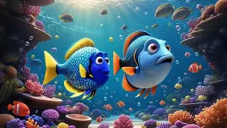 Seven Funny Fish Blow Bubble Rings | Ocean Song for Kids | Counting & Bubble Fun Nursery Rhyme