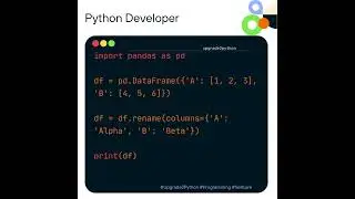Problem_24: Renaming Columns - DataFrames in Pandas Library 