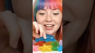 Мармеладные конфеты &laquo;Морские существа&raquo;! 🐬⭐️🐠 #asmr #mukbang #конфеты #мармеладные #морскиесущества