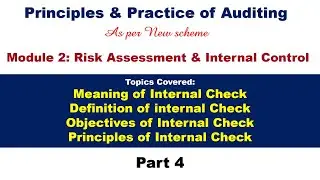 Meaning, Definition, Objectives & Principles of Internal Check | Part 4 | PPA