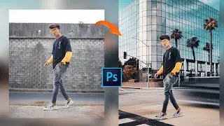 Photoshop city manipulation tutorial || Photo background change in photoshop -  Azizkhan ak