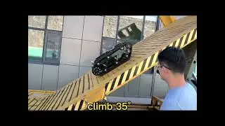 Safari-600T rubber tracked robot tank chassis quality inspection