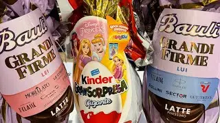 Uova di Pasqua bauli lei bauli lui e kinder principesse iscriviti al canale