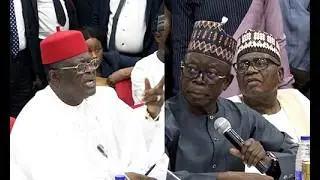 Oshiomhole, Umahi in Heated Argument During 2026 Budget Defence