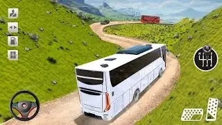 Modern bus drive parking 3d game offroad journey 4th level