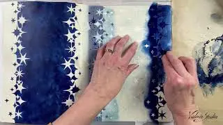 Night Sky Stars Stencil tutorial