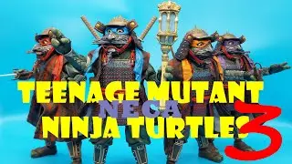 NECA Teenage Mutant Ninja Turtles III Samurai SDCC 2023 Exclusive 4 Pack Action Figure Review TMNT