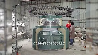 double carpet faux fur raw rabbit fur circular knitting machine#knittingmachine