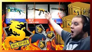 CS:GO 100 Wildfire Operation Cases! AK-47 Fuel Injector & M4A4 The Battlestar! + ST Kumicho Dragon!