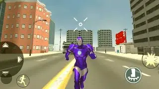 Iron Rope Hero Crime City Battle | Ironman Destroy Helicopter - Android GamePlay