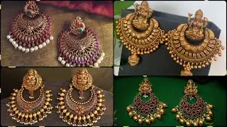 Latest gold chandbali earrings designs 2021 | Antique Chandbali earrings collections