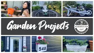 Farmhouse Welcome Sign DIY | Garden Projects DIY | Farmhouse Planter DIY