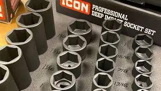 Icon Impact Sockets in Foam Tool Organizers