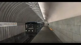 ПРИБЫТИЕ ПОЕЗДА 81-717.5M С ЭФФЕКТОМ ШУМА С ТУННЕЛЯ | RUMBLE METROSTROI