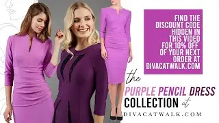 Purple Pencil Dresses | Purple Occasion Dresses, Purple Sleeveless Dress for Office, Purple Dresses.