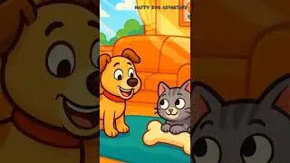 Max and Whiskers: The Missing Bone Mystery | Funny Animal Cartoon for Kids #cartoonforkids #shorts