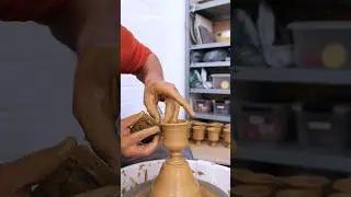 Test shot cups🍷for new glazes #potteryprocess #wheelthrowing #berlin #shorts #ceramic